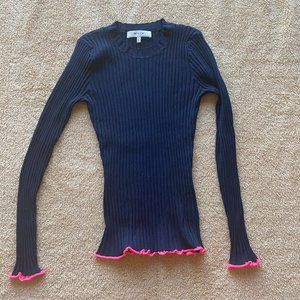 Milly Navy Sweater Pink Trim XS
